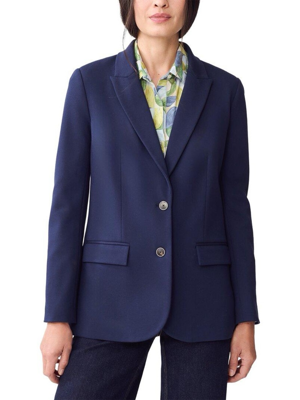 J. Mclaughlin Triana Tailored Single-Breasted Blazer Navy 6 Bainbridge Cloth - Picture 9 of 9